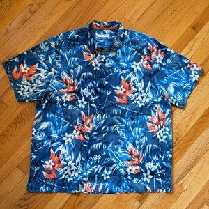 Men's Tommy Bahama IslandZone silk‎ blend tropical camp shirt XXL